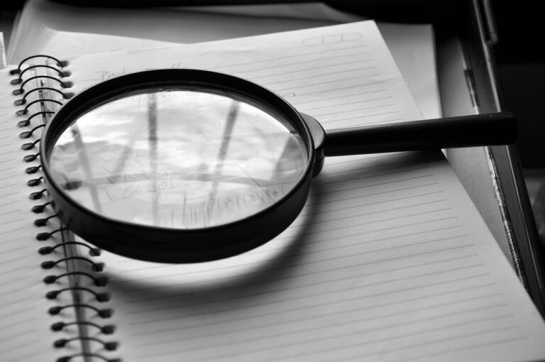 Lupa sobre documentos — auditoria de SEO e análise técnica de sites