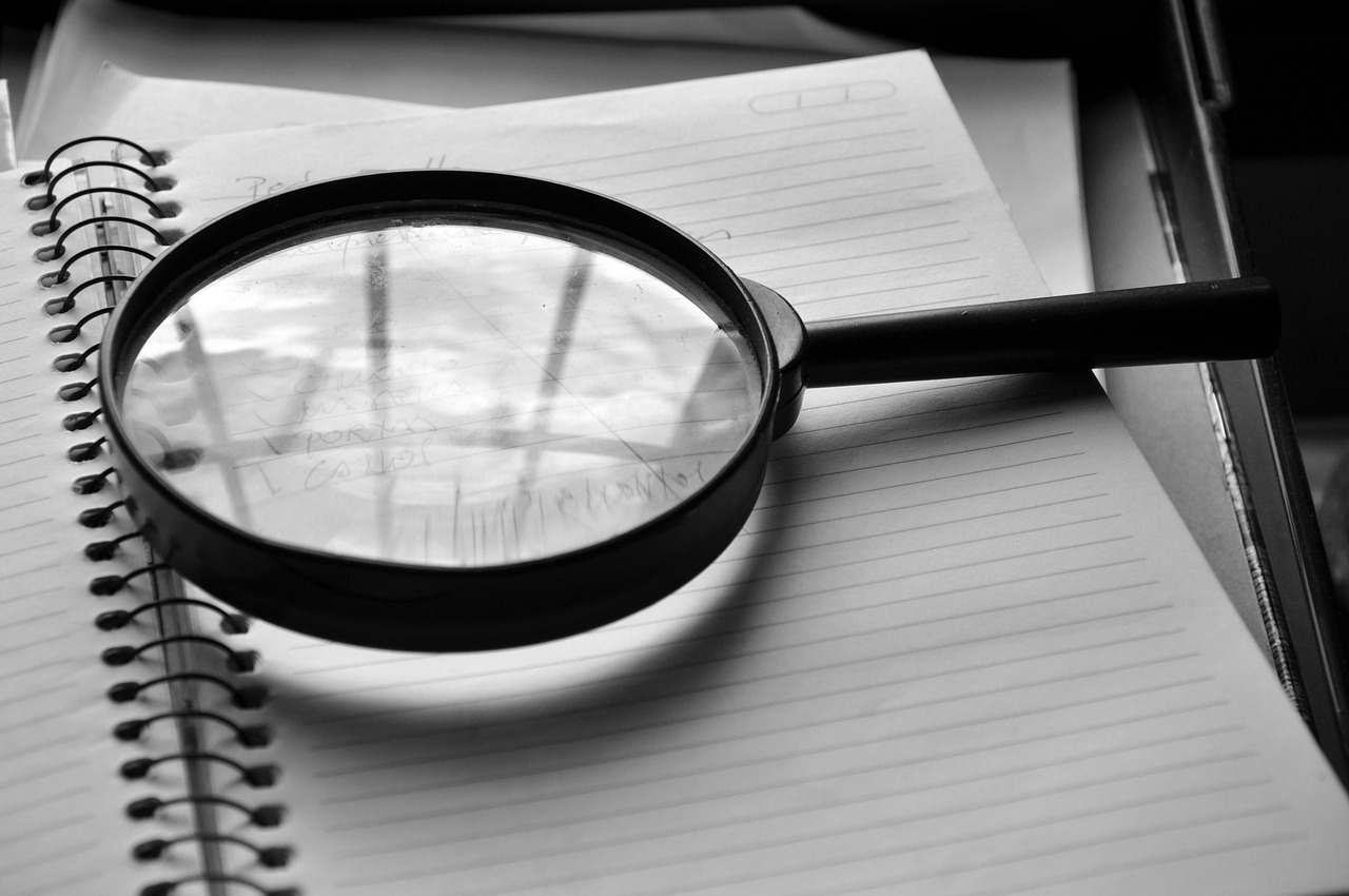 Lupa sobre documentos — auditoria de SEO e análise técnica de sites