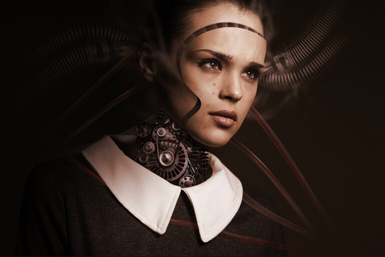 Inteligência artificial e grounding em SEO — conceito de IA conectada à realidade